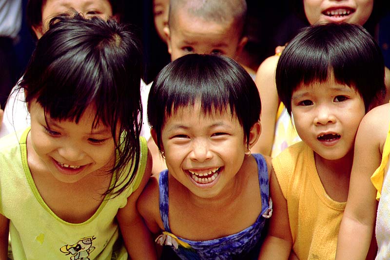These kids now live on the site of the former U.S. Marine base in Dong Ha, Vietnam.  