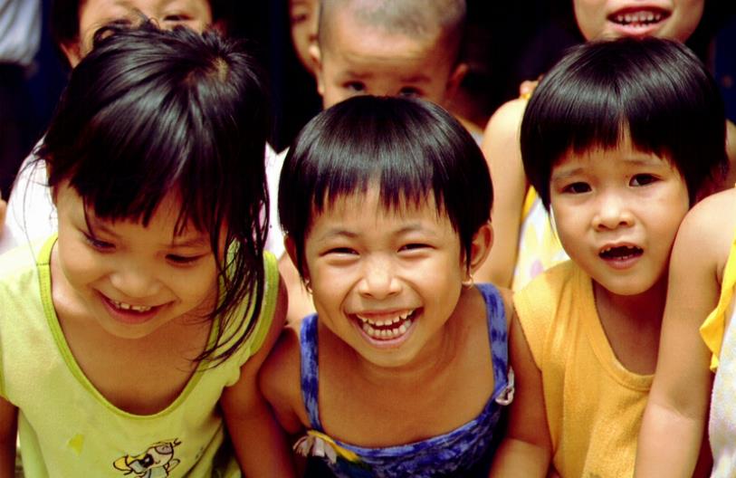 These kids now live on the site of the former U.S. Marine base in Dong Ha, Vietnam.  